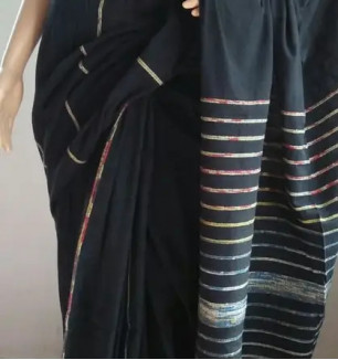 Black Woven Design Saree