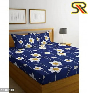 Comfy All Corner Fully Elastic 1 Double Bedsheet With 2 Pillow Covers Fit For 6 Inches Mattress