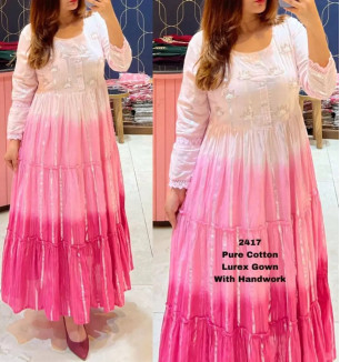 Fancy Cotton Gown For Women