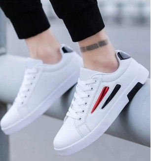 White Canvas Sneakers For Men