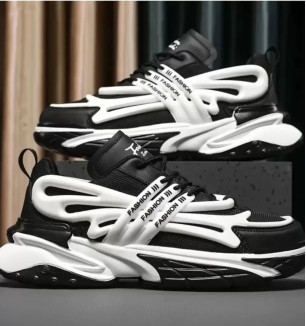 Stylish Black Canvas Sneakers For Men