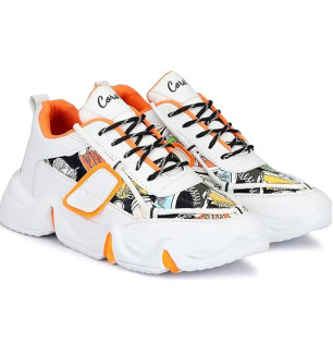 Corstyle  Running Shoes For Men (Multicolor Orange)