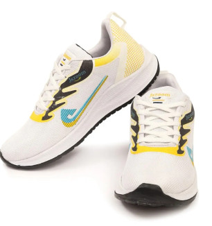 JSZOOM Black-Yellow Sports Running  Walking Shoes For Men's