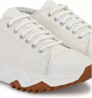 Stylish White Canvas Sneakers For Men