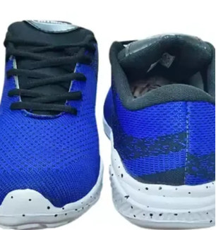 Stylish Blue PVC Self Design Sports Shoes For Men