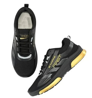 Black Mesh Sneakers For Men