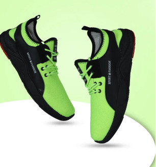 Green Mesh Sneakers For Men