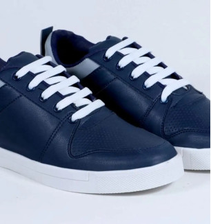 Stylish PU Solid Sneakers For Men