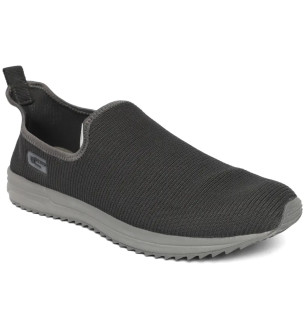 Stylish Grey Synthetic Solid Walking Shoes For Men