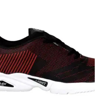 Stylish Black PVC Self Design Sports Shoes For Men