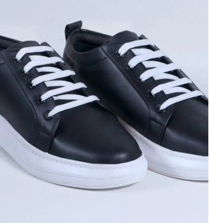 Stylish PU Solid Sneakers For Men