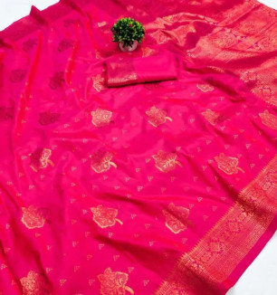 Womens Cotton Silk Saree With Blouse Piece