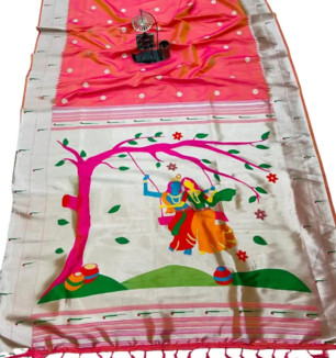 Pure Paithani Silk Saree With Runnig Bluse