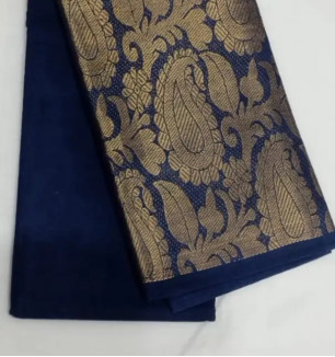 Fancy Cotton Saree Without Blouse Piece For Women