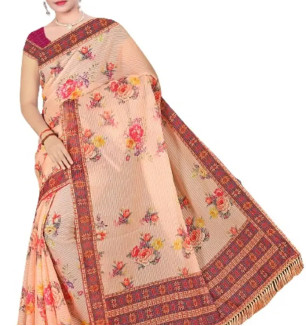 Stylish Georgette Printed Saree With Blouse Piece For Women