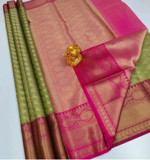 Fancy Banarasi Saree With Blouse Piece For Women