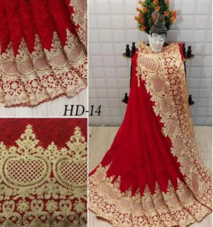 Georgette Embroidered Fashion Saree