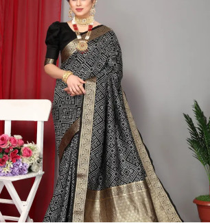 Soft Banarasi Silk Saree Silk Saree With Running Blouse