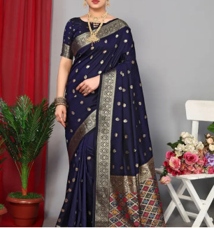 Designer Paithani Silk Saree With Running Blouse