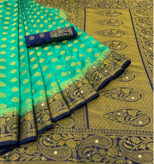 Classic Art Silk Jacquard Saree With Blouse Piece