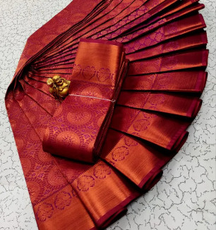 Classic Art Silk Jacquard Saree With Blouse Piece