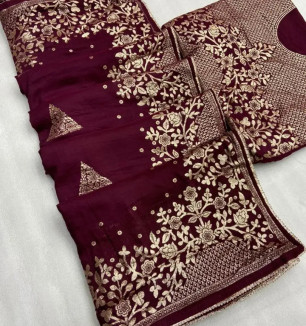 Chanderi Cotton Woven Design Lace Border Sarees With Blouse Piece