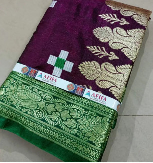 Sambhalpuri Satin Silk Embroidered Sarees With Blouse Piece