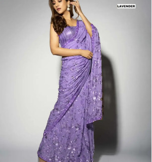 Beautiful Pure Georgette Printed Bollywood Saree For Women