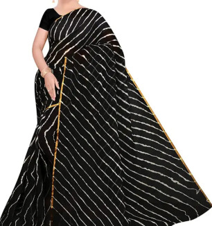 Stylish Women Chiffon  Saree With Blouse Piece