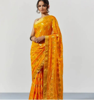 Stylish Women Art Silk Saree With Blouse Piece