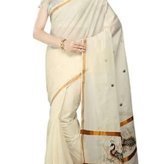 Cotton Kasavu Kerala Saree