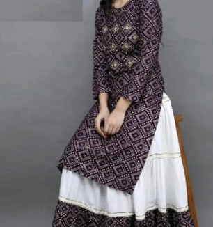 Classic Rayon Printed Kurta Bottom Set For Women