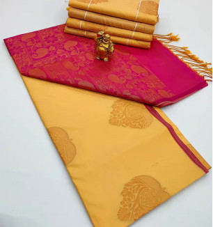 Classic Art Silk Saree With Blouse Piece