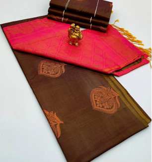 Classic Art Silk Saree With Blouse Piece