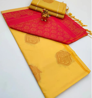 Classic Art Silk Saree With Blouse Piece