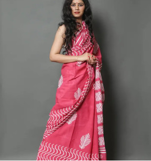 Beautiful Cotton Saree With Blouse Piece For Women