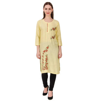 Stylish Grey Cotton Stitched Kurta For Women