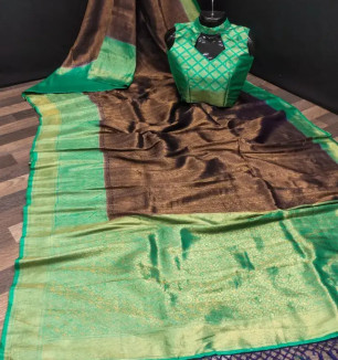 Stylish Art Silk Multicoloured Saree With Blouse Piece For Women