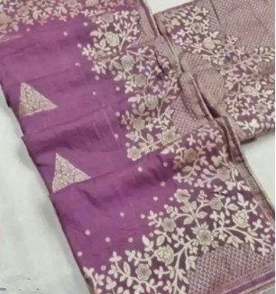 Chanderi Silk Woven Design Lace Border Sarees With Blouse Piece