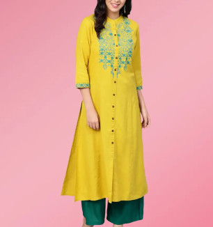 Stylish Khadi Embroidered Kurta