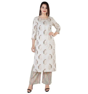 Women's Rayon Kurta Palazzo Set