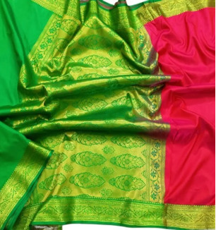 Trendy Satin Saree With Blouse Piece For Women