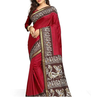 SGM Multicolor Cotton Silk Silk Designer Saree With A Zari Border