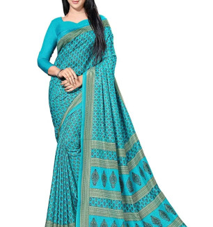 Sgm Women's Cotton Silk Saree With Blouse Piece (Zoa41_Multi-Colour)